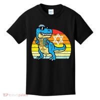  Hanukkah Trex Dino Retro Chanukah Jewish  Kids T-Shirt thumb 0