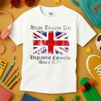 Happy Treason Day Ungrateful Colonials 1776 4th of July Kids T-Shirt thumb 3