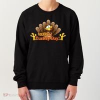 Happy Turkey Day Funny Thanksgiving Women's Sweatshirt thumb 0