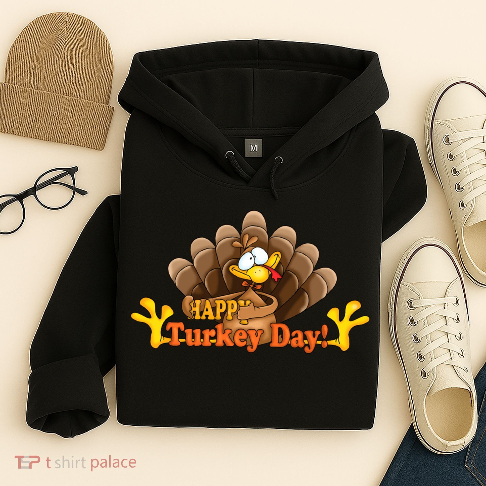 Happy Turkey Day Funny Thanksgiving Hoodie