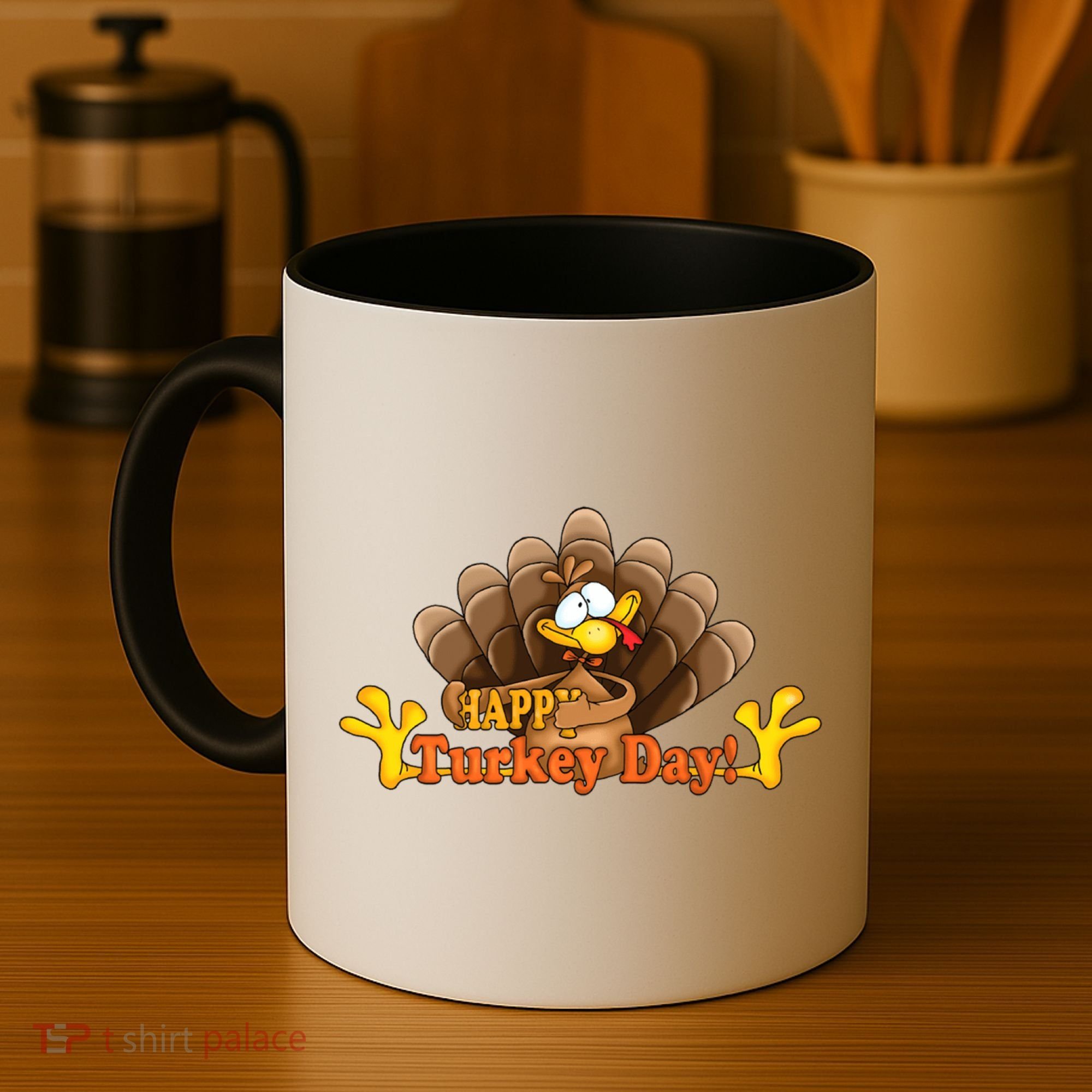 Happy Turkey Day Funny Thanksgiving Coffee Mug