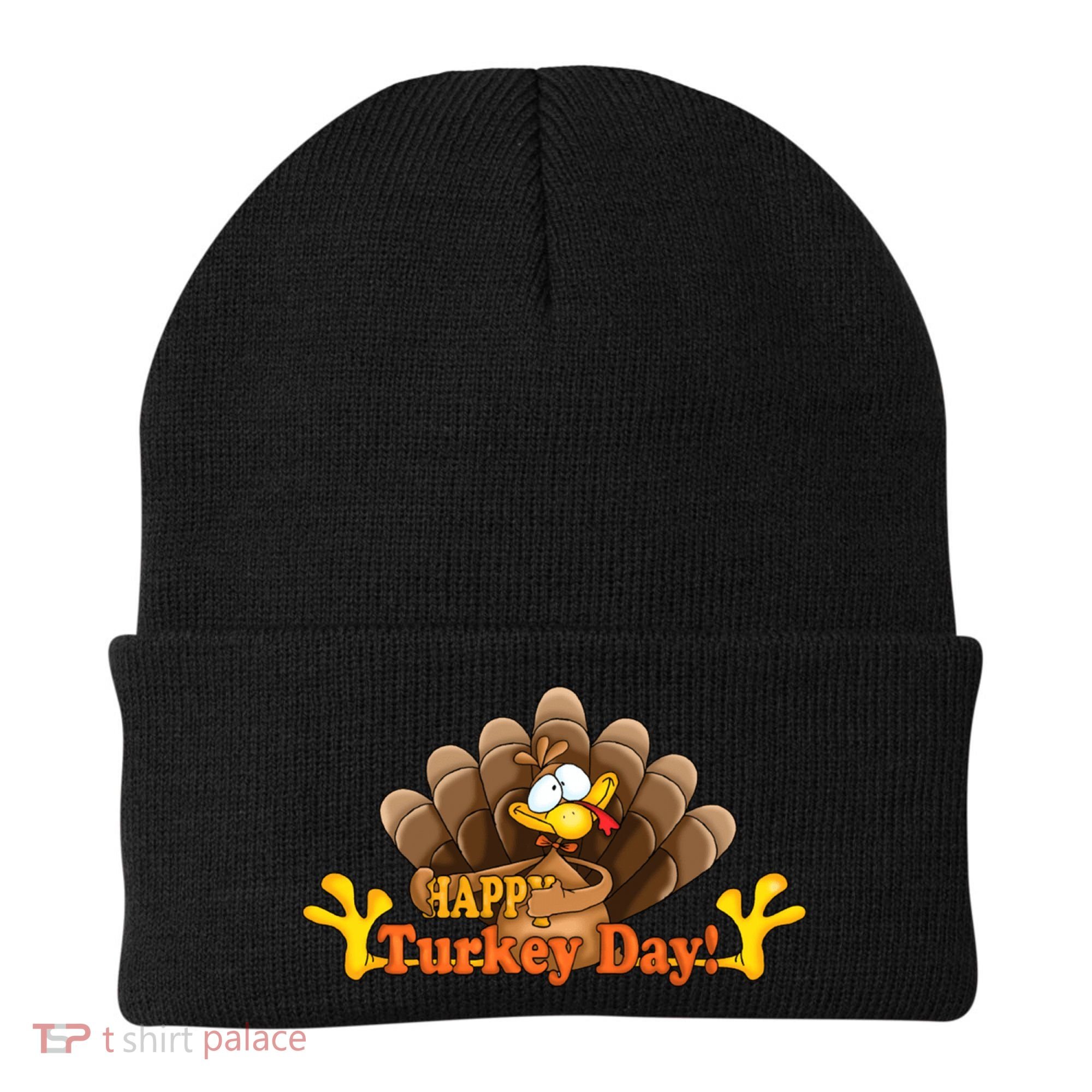 Happy Turkey Day Funny Thanksgiving Beanie