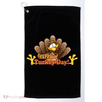 Happy Turkey Day Funny Thanksgiving Golf Towel