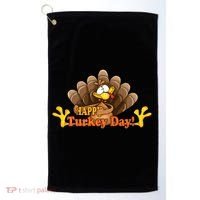 Happy Turkey Day Funny Thanksgiving Golf Towel thumb 0