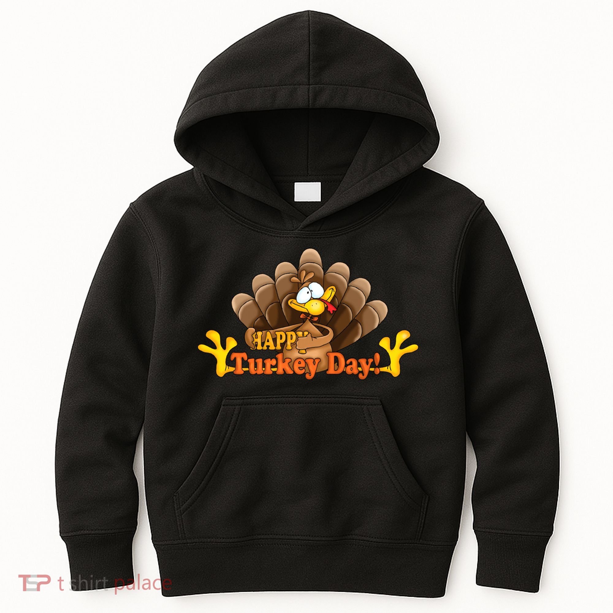 Happy Turkey Day Funny Thanksgiving Kids Hoodie