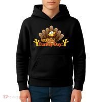 Happy Turkey Day Funny Thanksgiving Kids Hoodie thumb 4