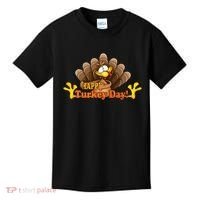 Happy Turkey Day Funny Thanksgiving Kids T-Shirt thumb 0