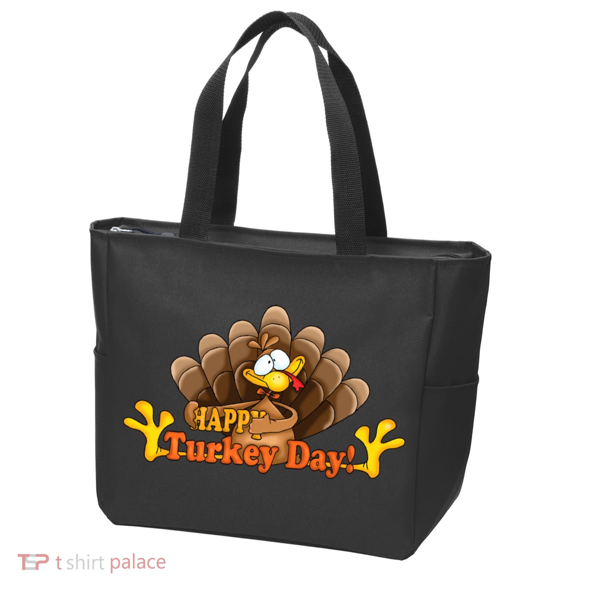 Happy Turkey Day Funny Thanksgiving Tote Bag