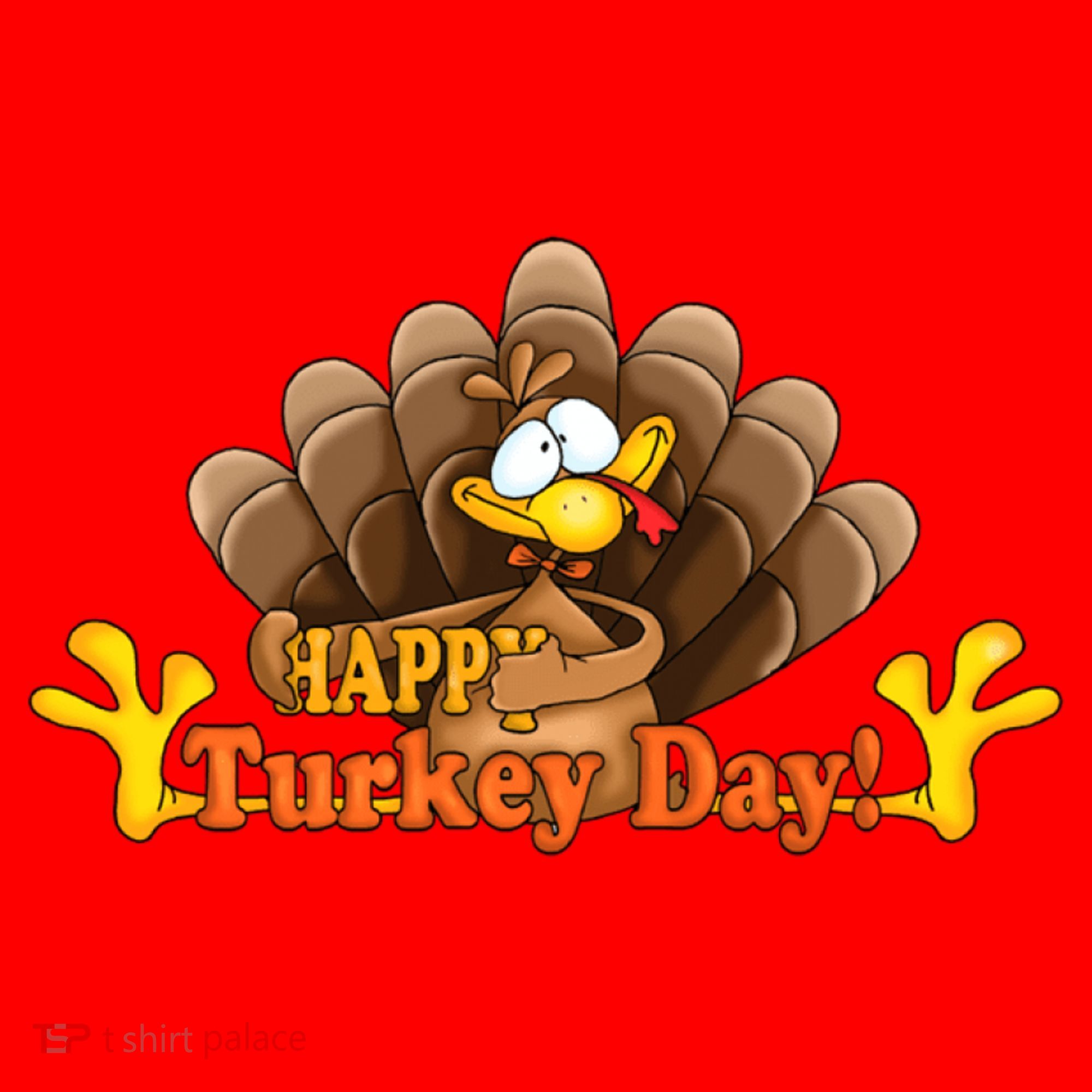 Happy Turkey Day Funny Thanksgiving Santa Hat