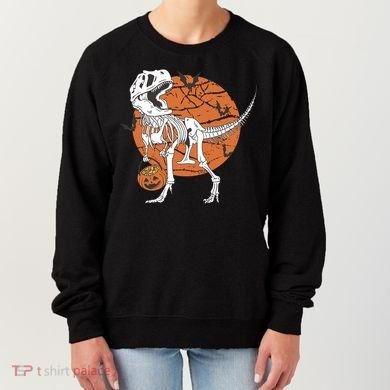 Halloween TRex Dinosaur Skeleton Women's Sweatshirt