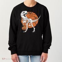 Halloween TRex Dinosaur Skeleton Women's Sweatshirt thumb 0