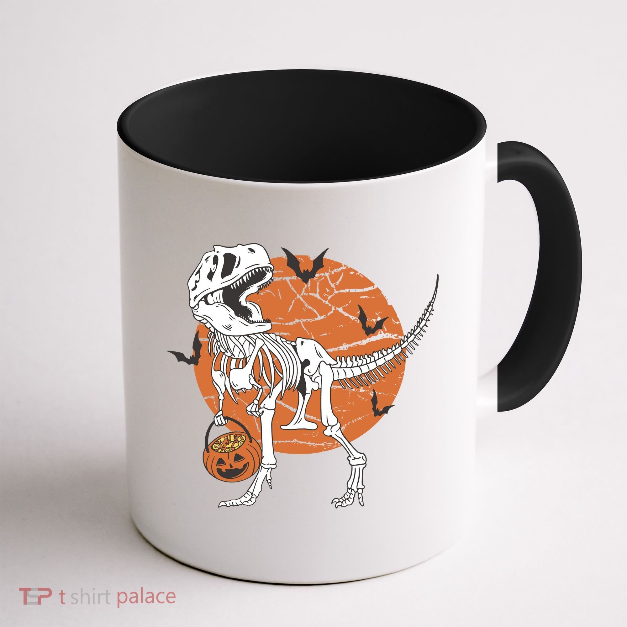 Halloween TRex Dinosaur Skeleton Coffee Mug