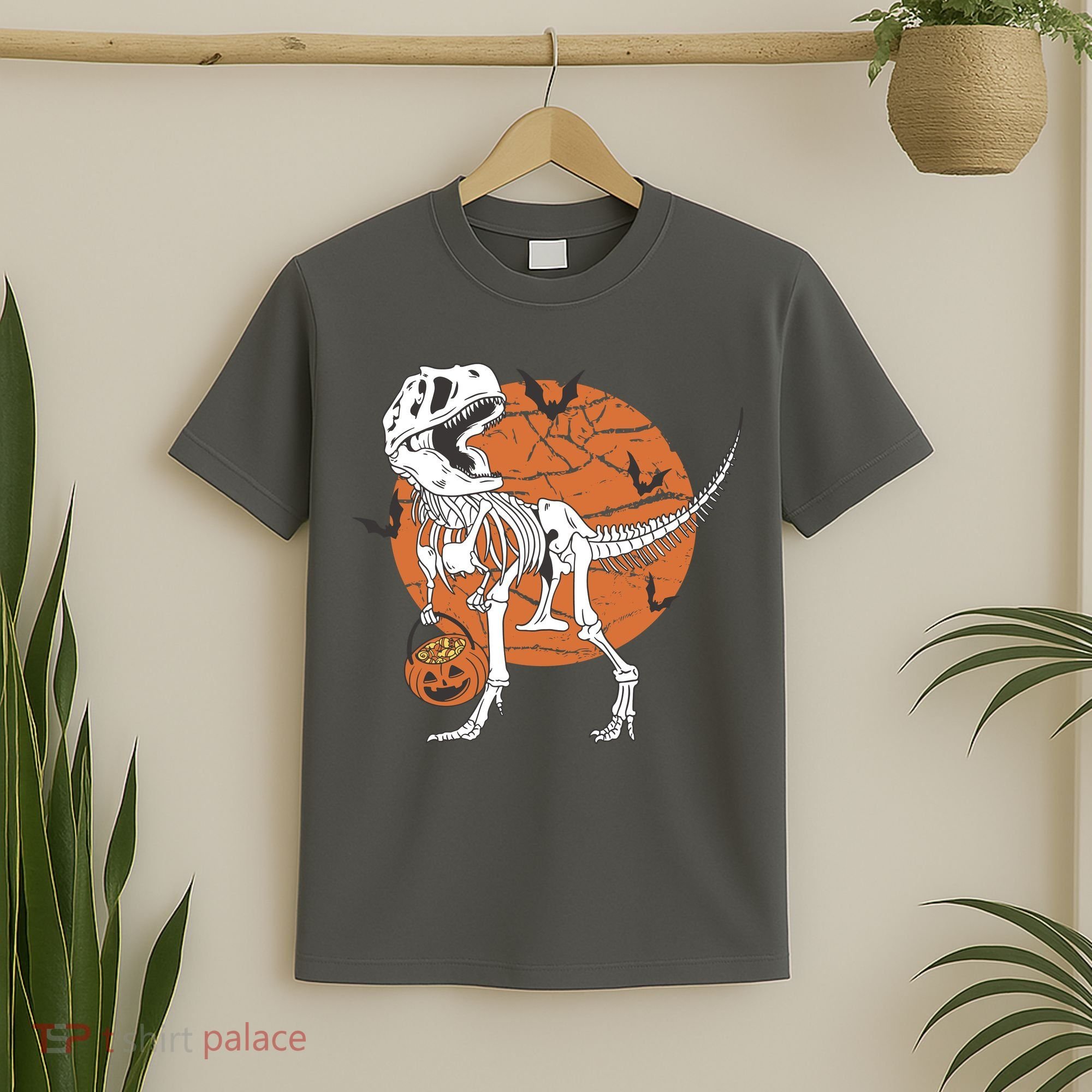 Halloween TRex Dinosaur Skeleton T-Shirt