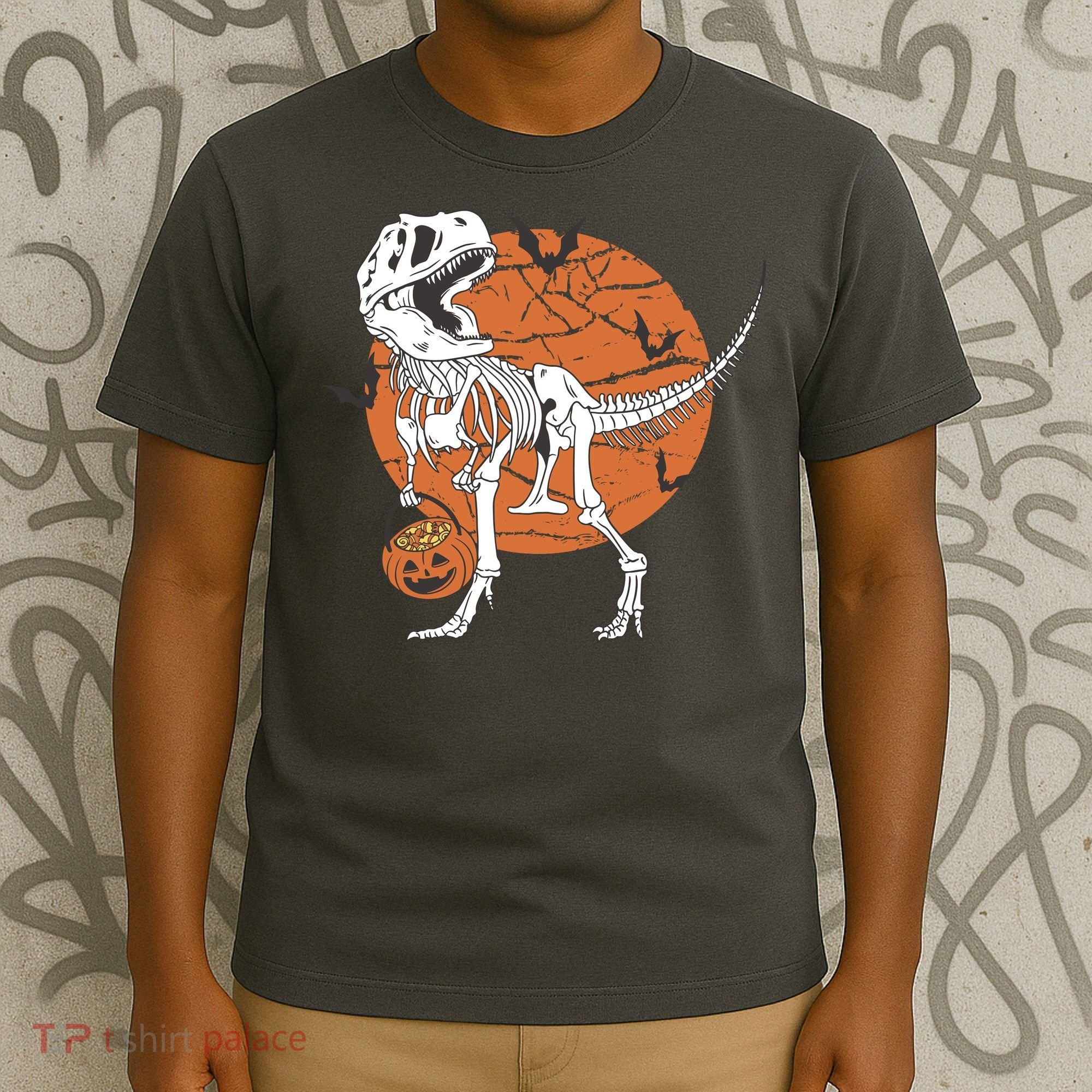 Halloween TRex Dinosaur Skeleton T-Shirt