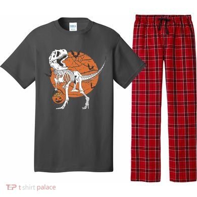 Halloween TRex Dinosaur Skeleton Pajama Set
