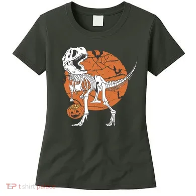 Halloween TRex Dinosaur Skeleton Women's T-Shirt