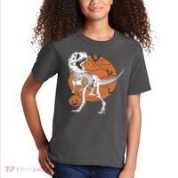 Halloween TRex Dinosaur Skeleton Kids T-Shirt thumb 2