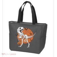 Halloween TRex Dinosaur Skeleton Tote Bag thumb 3