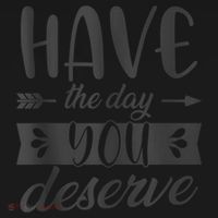 Have The Day You Deserve Motivational Saying USA-Made Doggie Bandana thumb 2
