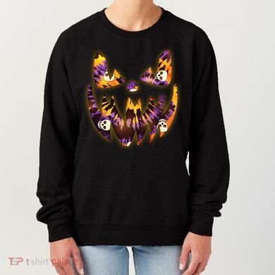 Halloween Tie Dye Jackolantern Face Women's Sweatshirt