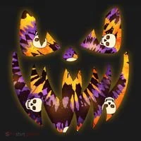 Halloween Tie Dye Jackolantern Face Doggie Tank thumb 4