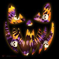 Halloween Tie Dye Jackolantern Face Bucket Hat thumb 4
