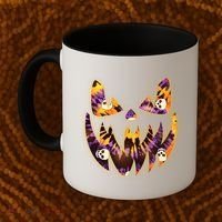 Halloween Tie Dye Jackolantern Face Coffee Mug thumb 2
