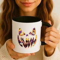 Halloween Tie Dye Jackolantern Face Coffee Mug thumb 3