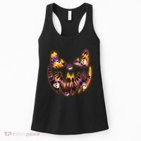 Halloween Tie Dye Jackolantern Face Women's Tank Top thumb 0