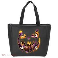 Halloween Tie Dye Jackolantern Face Tote Bag thumb 0