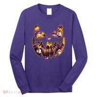 Halloween Tie Dye Jackolantern Face Long Sleeve Shirt thumb 0