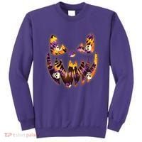 Halloween Tie Dye Jackolantern Face Sweatshirt thumb 0