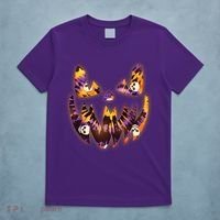Halloween Tie Dye Jackolantern Face T-Shirt thumb 5