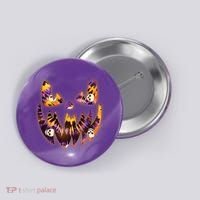 Halloween Tie Dye Jackolantern Face Button thumb 0