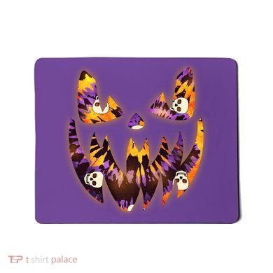 Halloween Tie Dye Jackolantern Face Mousepad