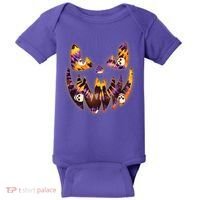 Halloween Tie Dye Jackolantern Face Baby Bodysuit thumb 0
