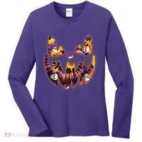 Halloween Tie Dye Jackolantern Face Women's Long Sleeve Shirt thumb 0