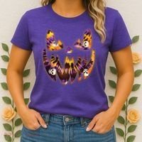 Halloween Tie Dye Jackolantern Face Women's T-Shirt thumb 2