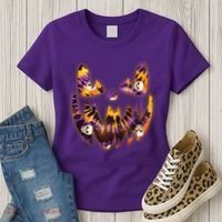 Halloween Tie Dye Jackolantern Face Women's T-Shirt thumb 3