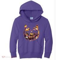 Halloween Tie Dye Jackolantern Face Kids Hoodie thumb 0