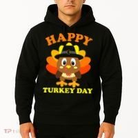 Happy Turkey Day, Cute Little Pilgrim Gift Thanksgiving Hoodie thumb 2