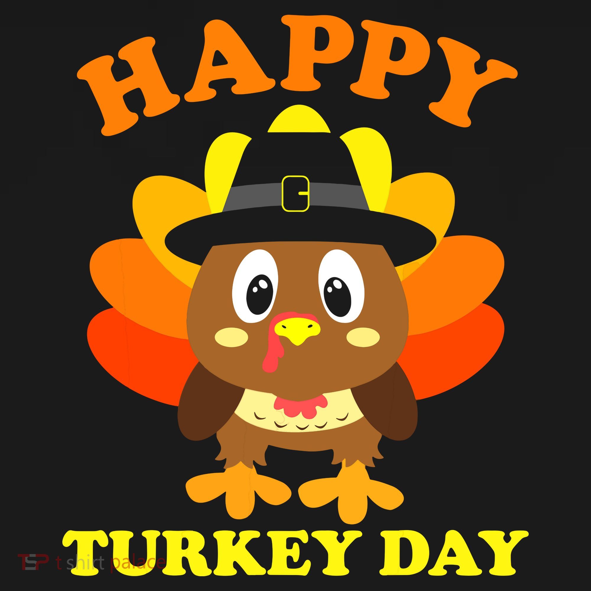 Happy Turkey Day, Cute Little Pilgrim Gift Thanksgiving Apron