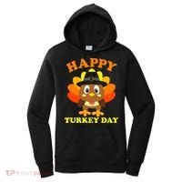 Happy Turkey Day, Cute Little Pilgrim Gift Thanksgiving Women's Hoodie thumb 0