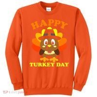 Happy Turkey Day, Cute Little Pilgrim Gift Thanksgiving Sweatshirt thumb 0