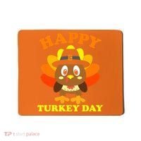 Happy Turkey Day, Cute Little Pilgrim Gift Thanksgiving Mousepad thumb 0