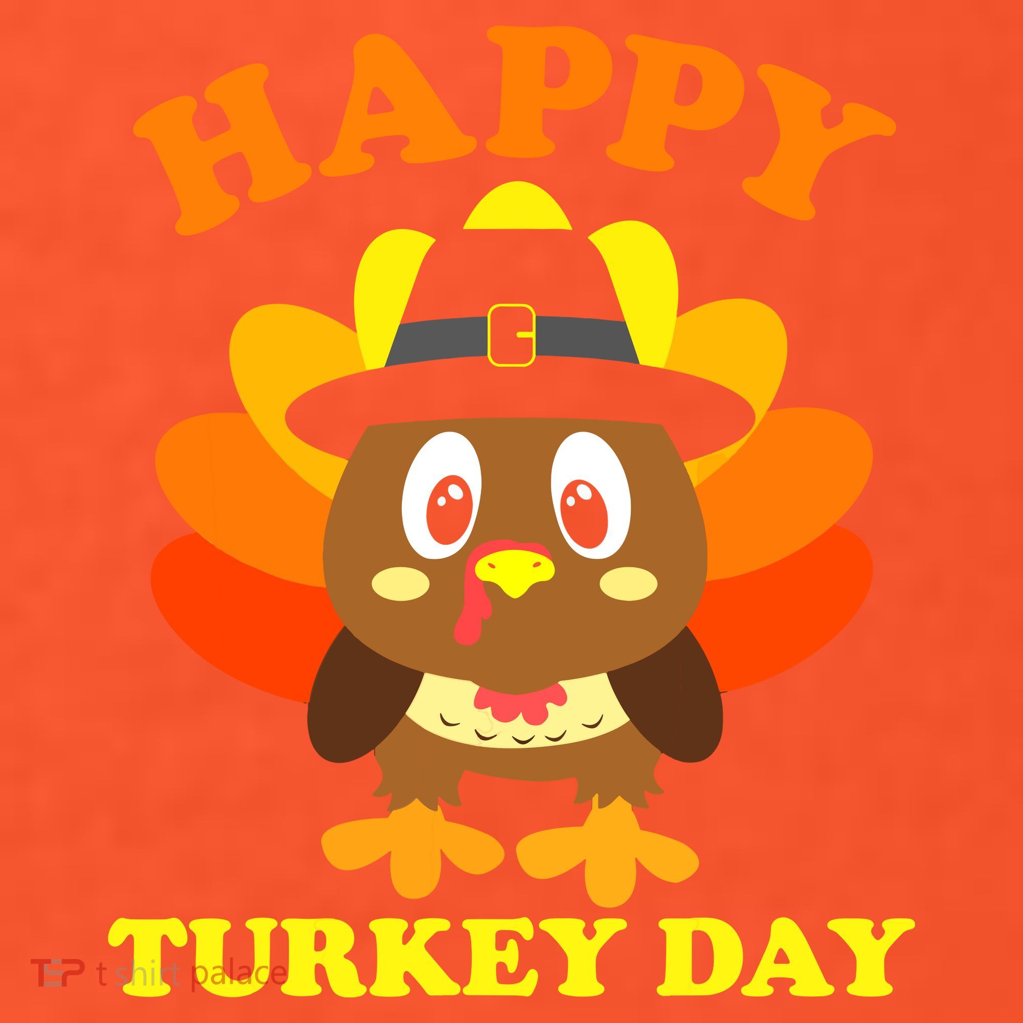 Happy Turkey Day, Cute Little Pilgrim Gift Thanksgiving Baby Bodysuit