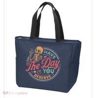 Have The Day You Deserve Inspirational Motivational Skeleton Tote Bag thumb 3