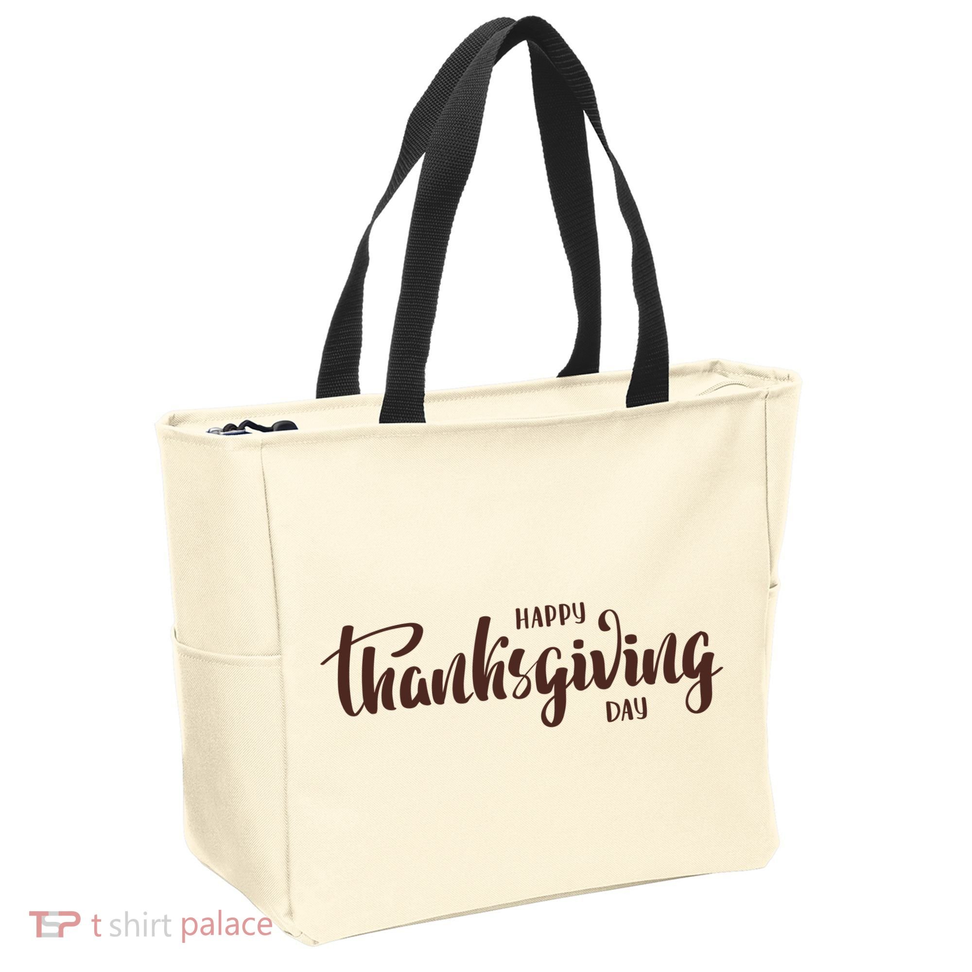 Happy Thanksgiving Day Holiday Tote Bag