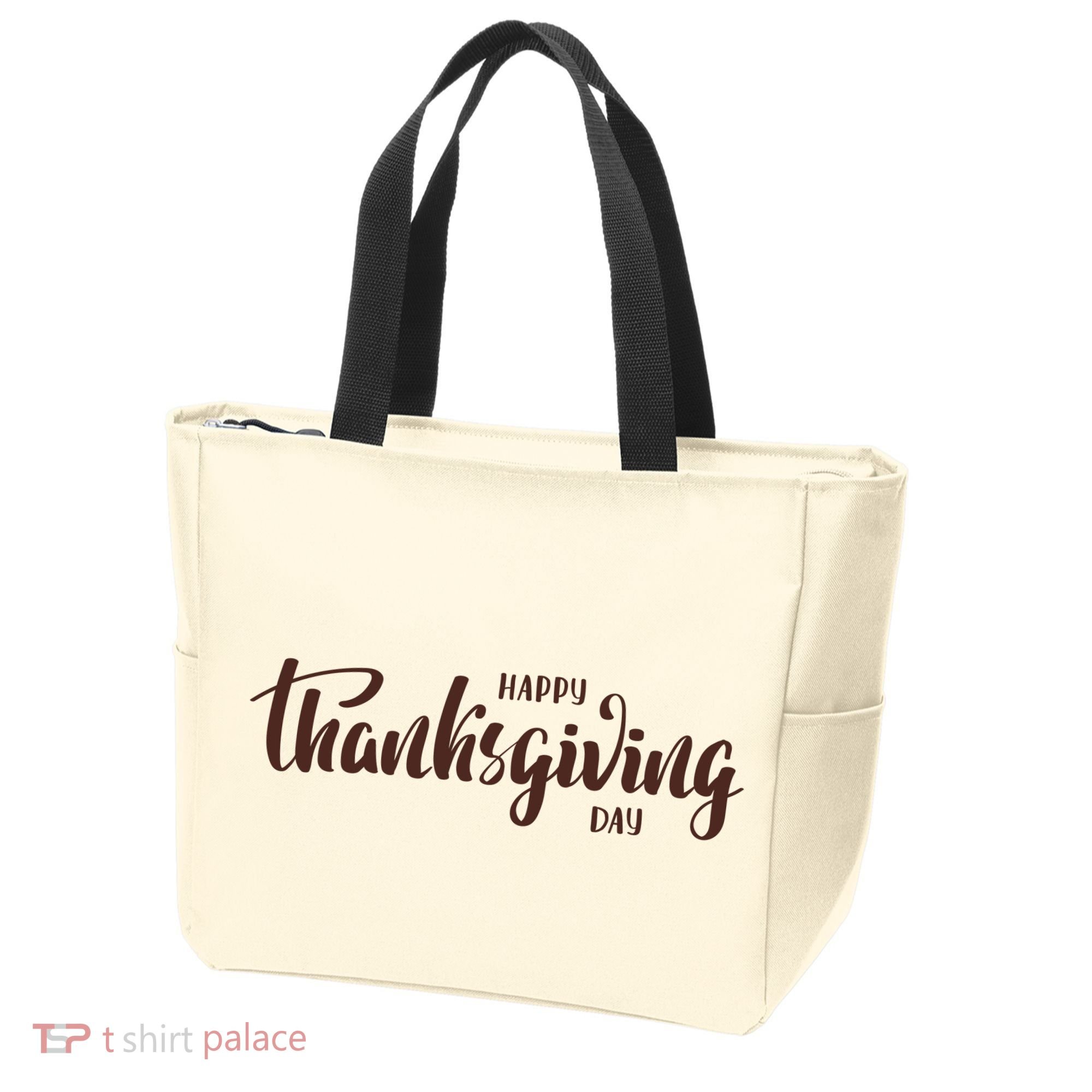 Happy Thanksgiving Day Holiday Tote Bag