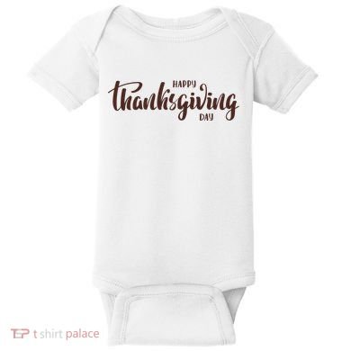 Happy Thanksgiving Day Holiday Baby Bodysuit
